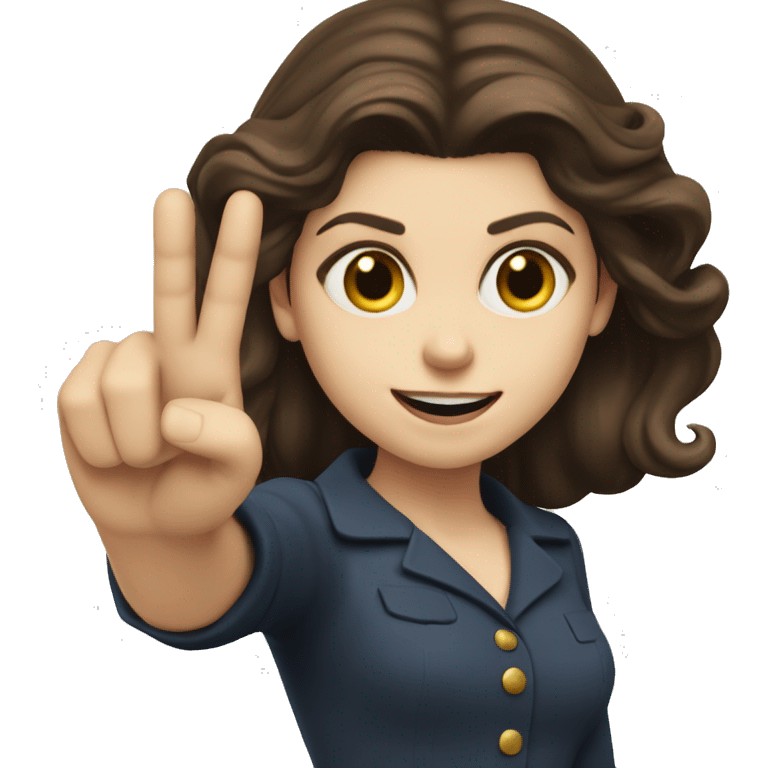 Alexandra Daddario pointing on you emoji