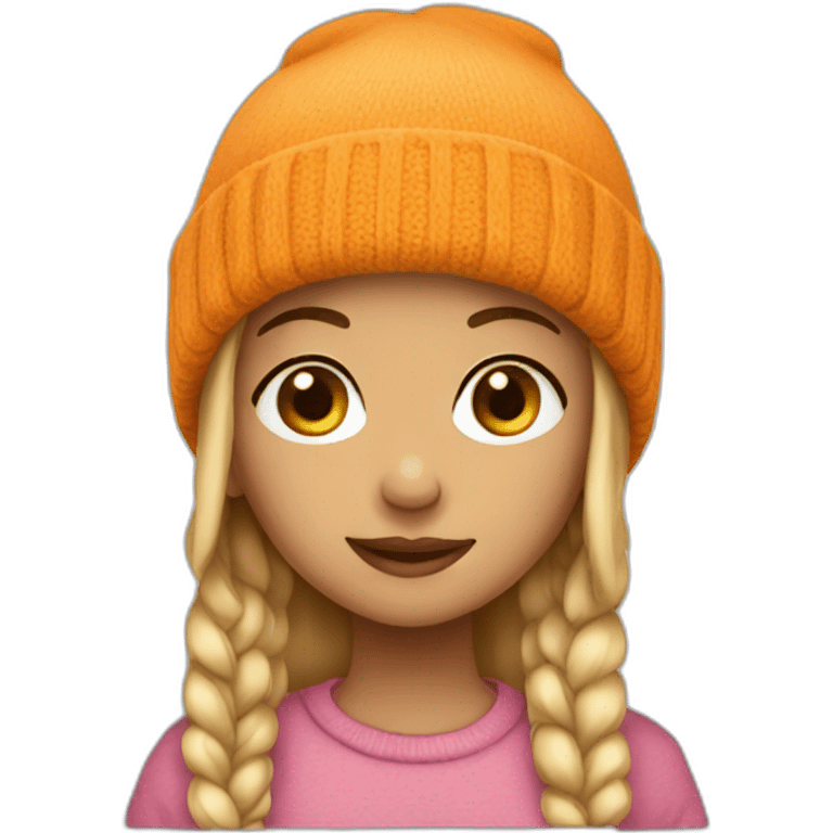 Girl wearing beanie emoji