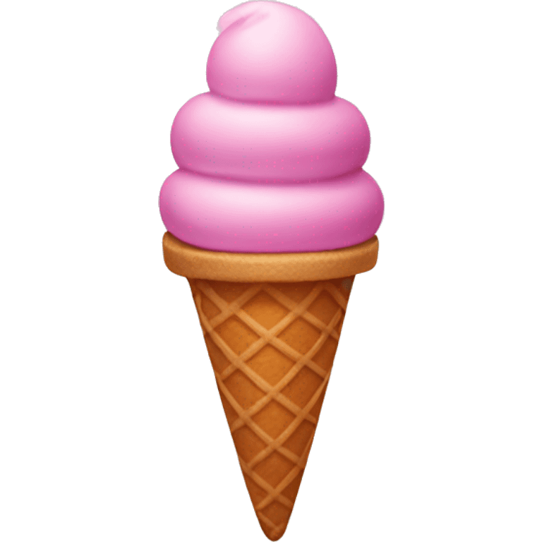 pink ice cream cone emoji