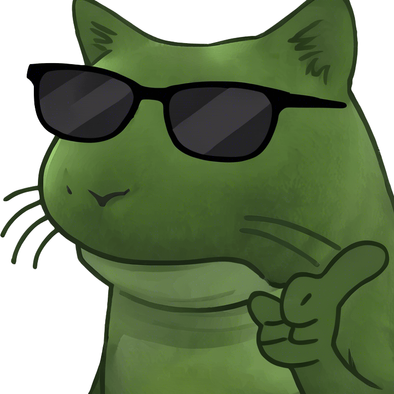 Cat with sunglasses emoji