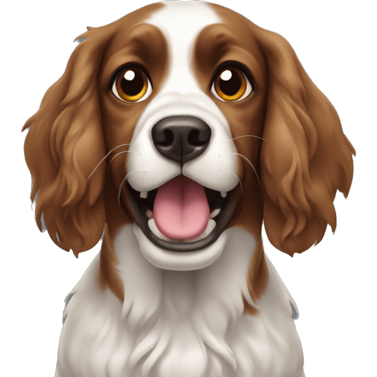 Kavalier spaniel dog cry emoji