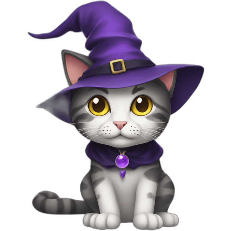 Cat witch emoji