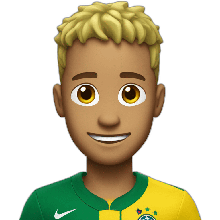 neymar wearing a yellow shirt with green collar emoji