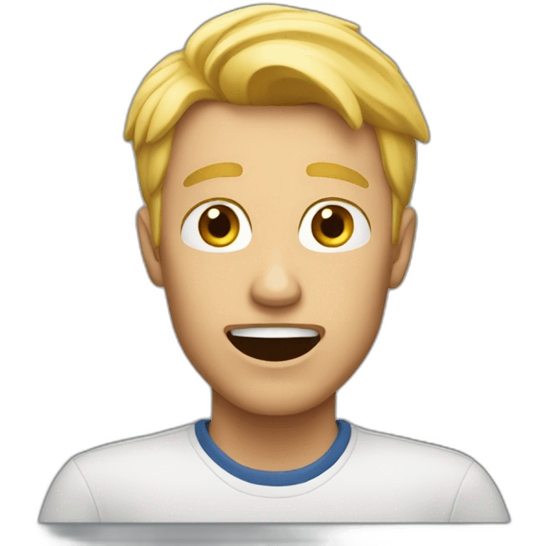 blonde man surprised emoji