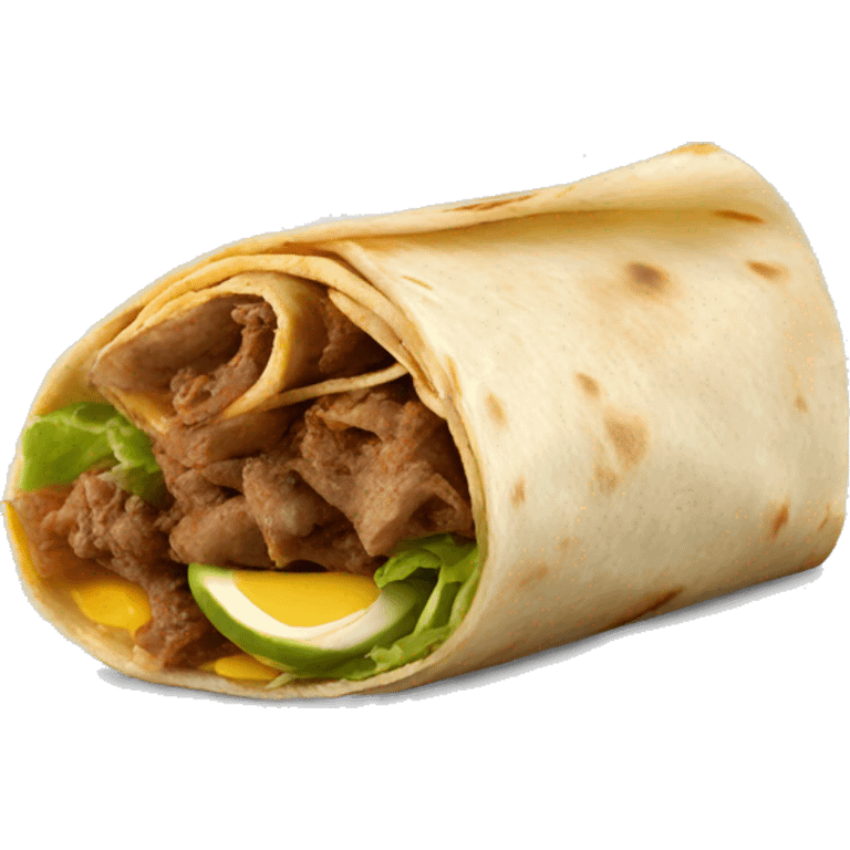 gyros wrap with chips inside emoji