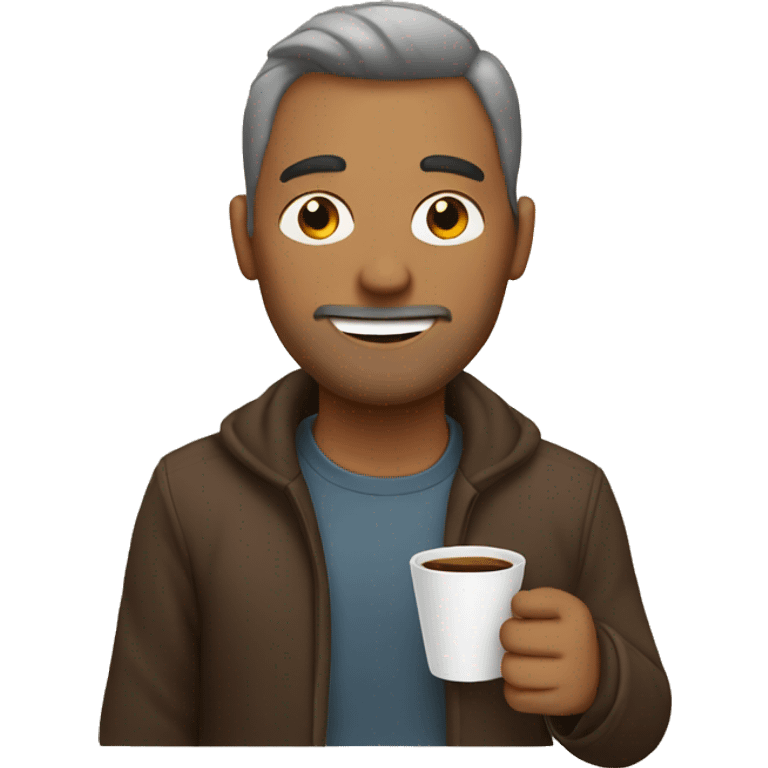 Man with coffee  emoji