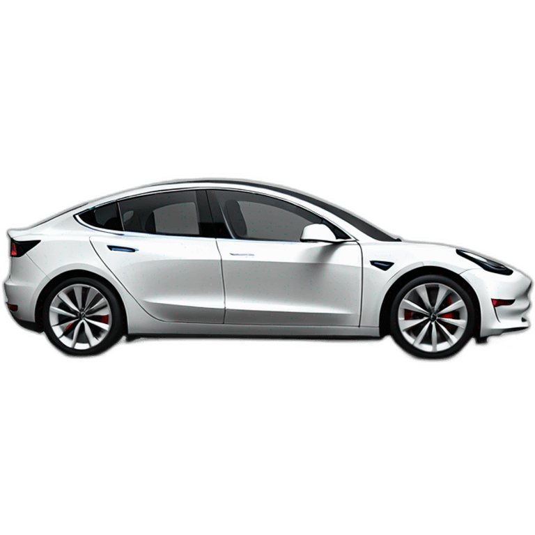 white tesla model 3 emoji