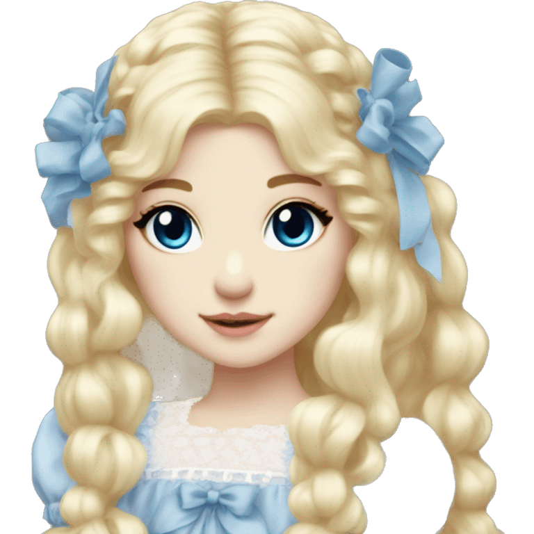 sweet lolita blond hair blue eyes white skin emoji