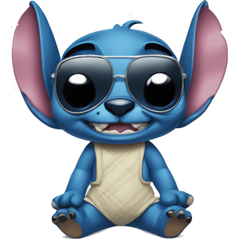 Stitch from LILO & Stitch with sunglasses  emoji