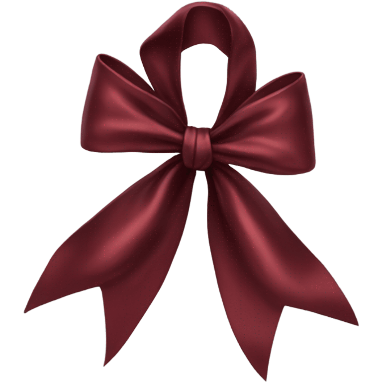 dark red silk bow emoji