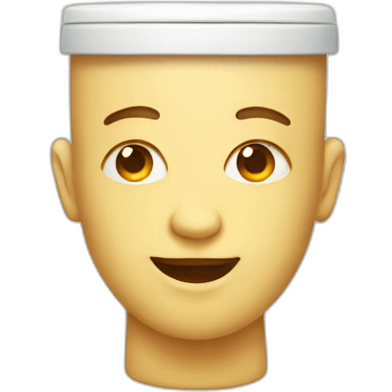 toilet with a human head emoji