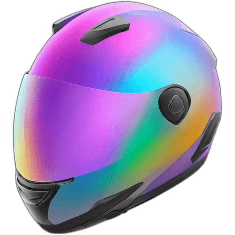 prismatic motorcycle helmet emoji