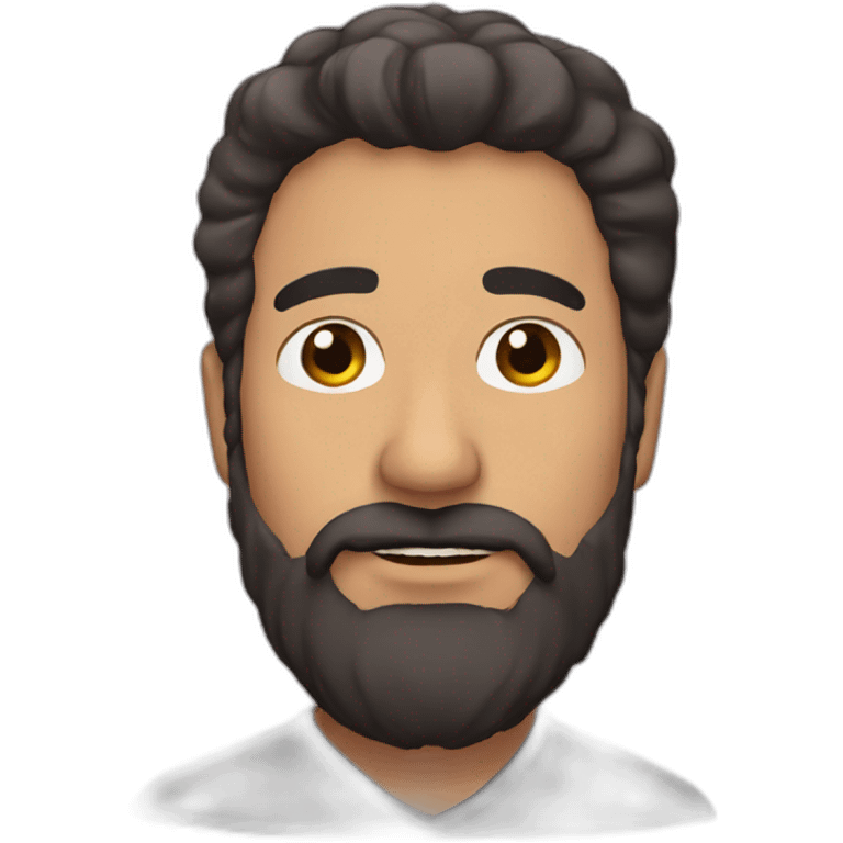 Chico moreno con barba  emoji