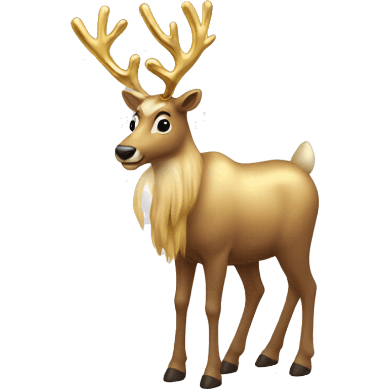 full body reindeer all gold emoji