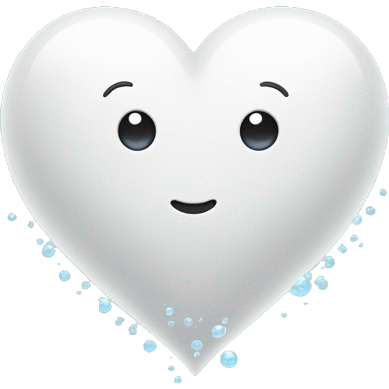 White heart with bubbles emoji