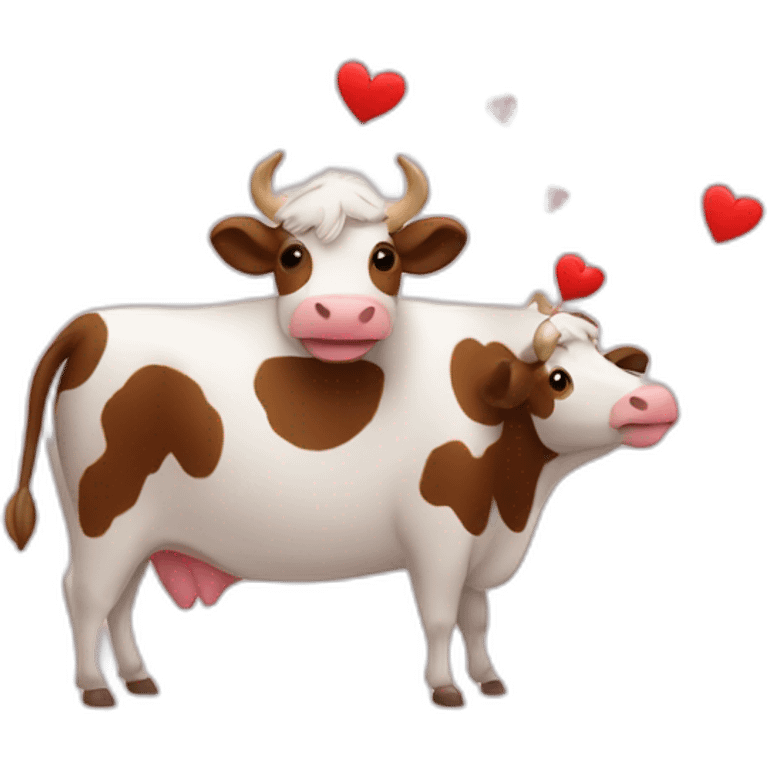 Vaca con corazones emoji