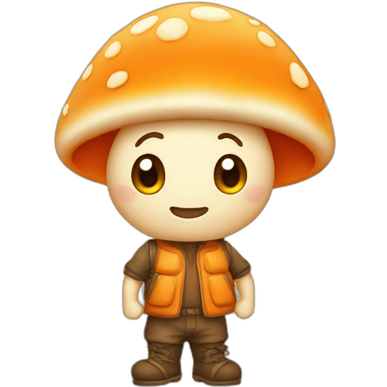 orange mushroom chibi character emoji