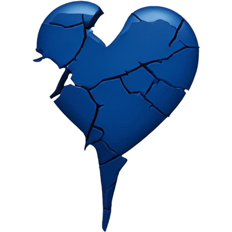 dark blue broken heart  emoji