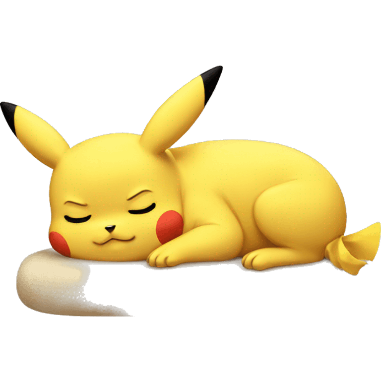 Pikachu taking a nap emoji