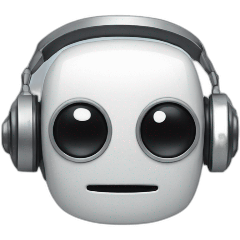 Robot listening emoji