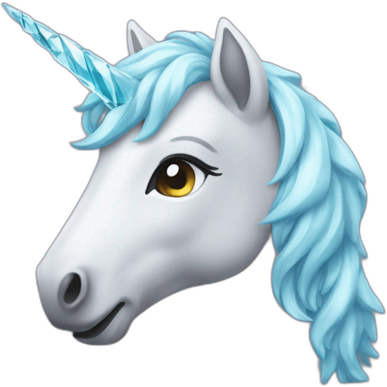 Crystal unicorn emoji