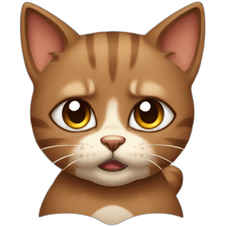 angry brown kitten emoji