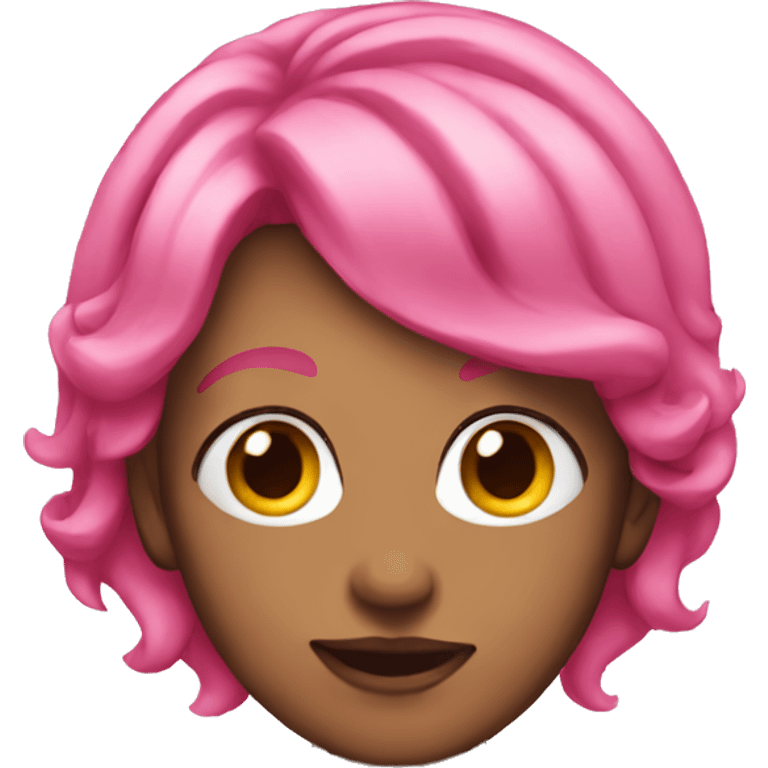 Pink hair emoji