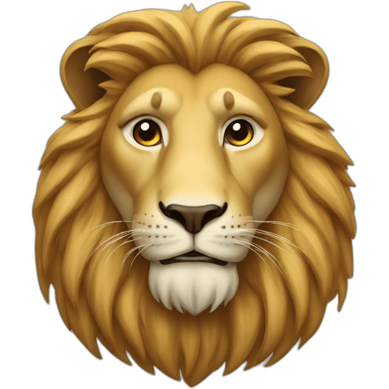 Smart wise lion emoji