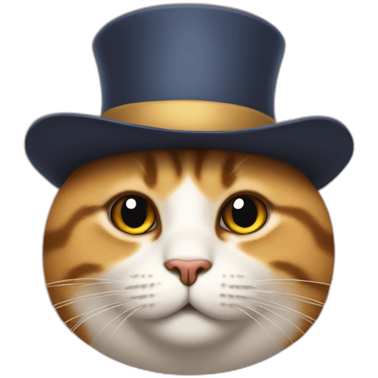 Fat cat in a hat emoji