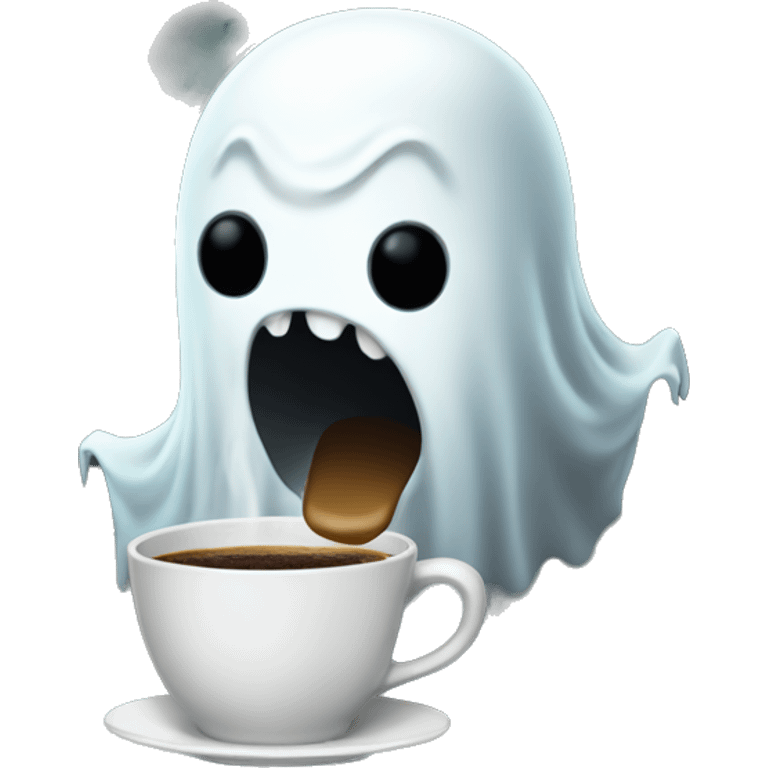 Ghost drinking coffee  emoji