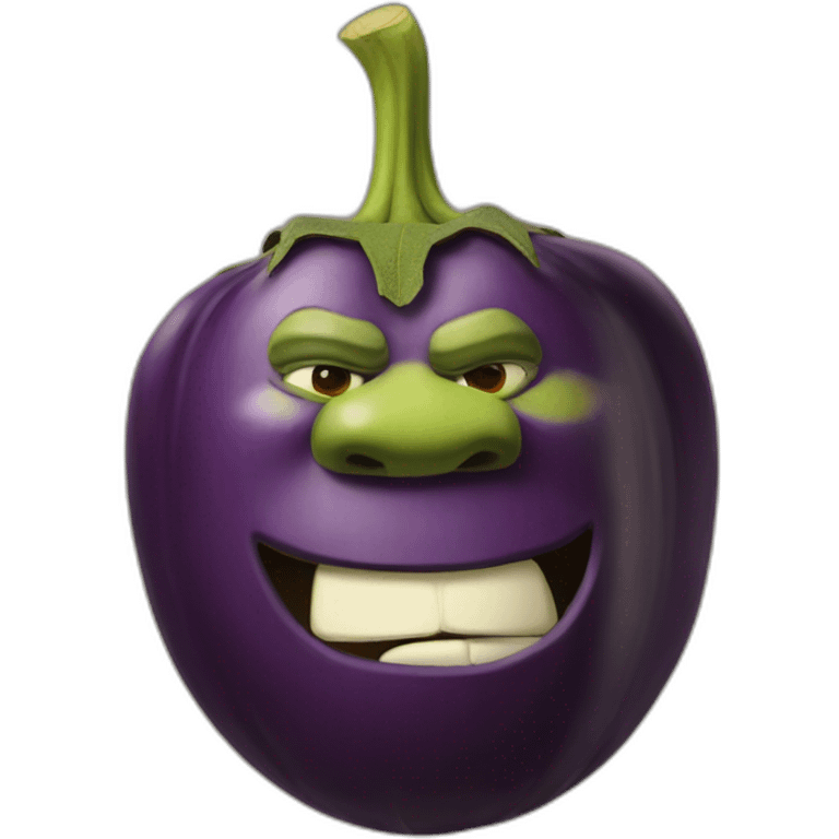 Shrek aubergine emoji