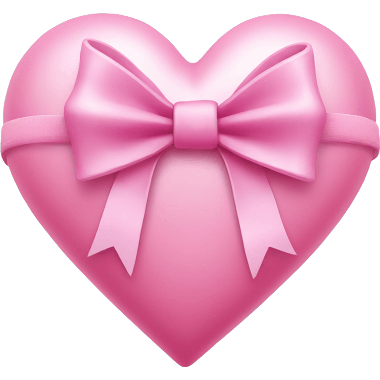 Pink heart with bow emoji