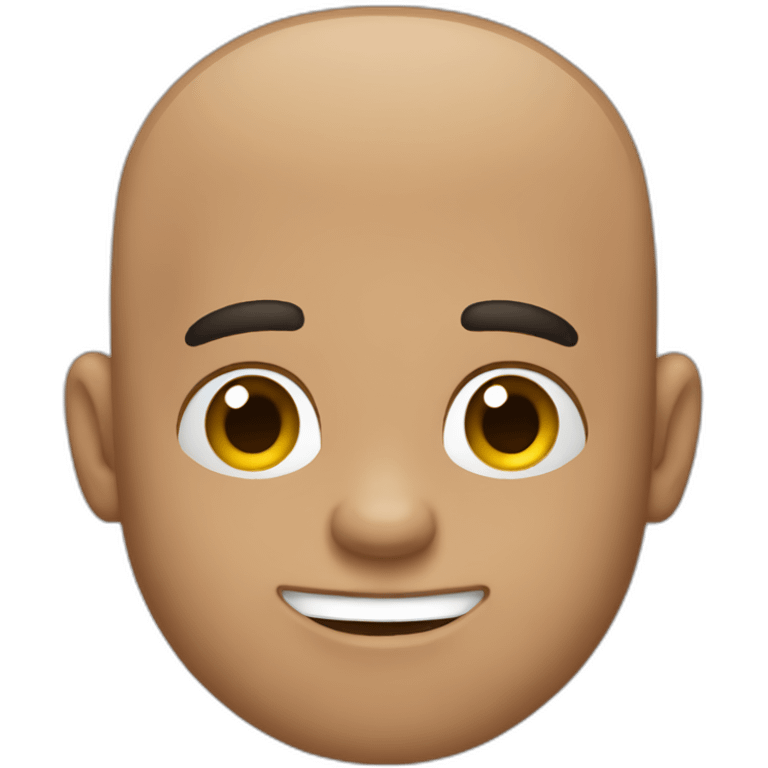 no hair man wirh bear emoji