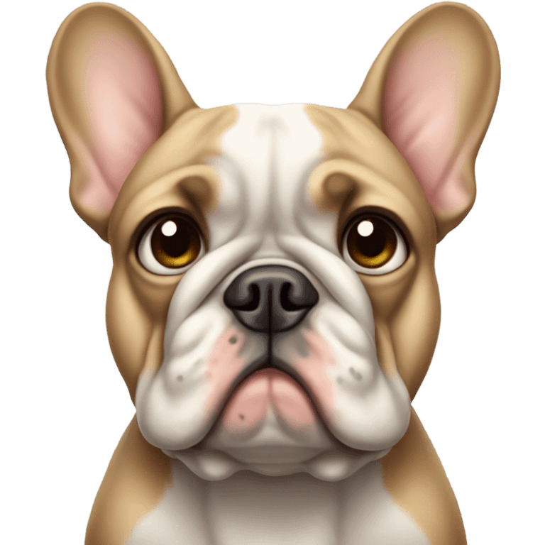 A sad lonely, French bulldog emoji