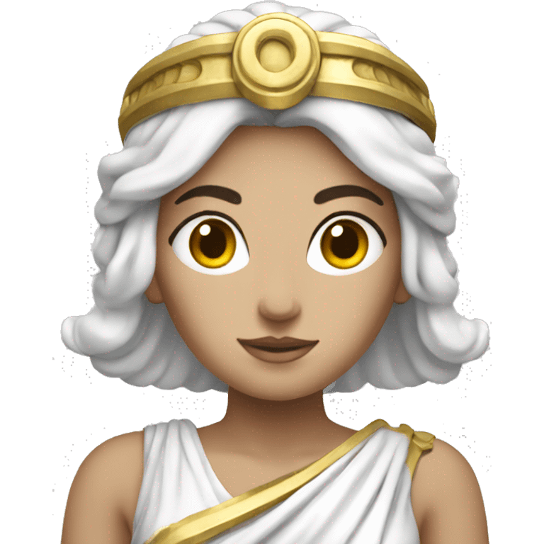 Athena Goddess white emoji