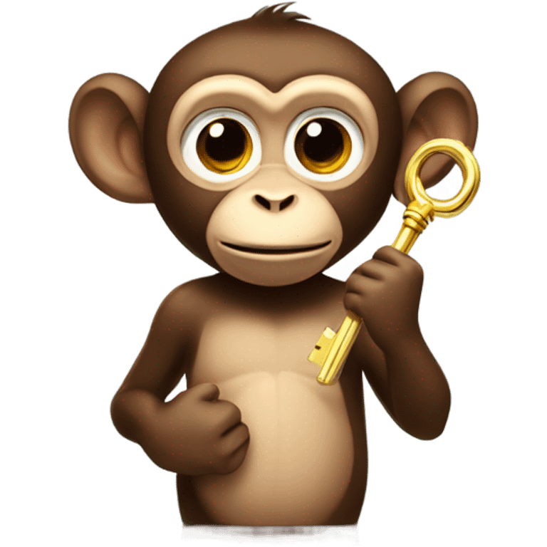 Monkey with a key emoji