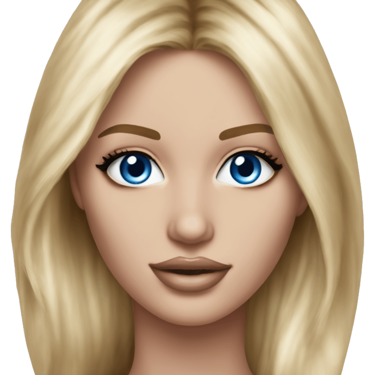 Realistic victoria secret model blonde blue eyes  emoji