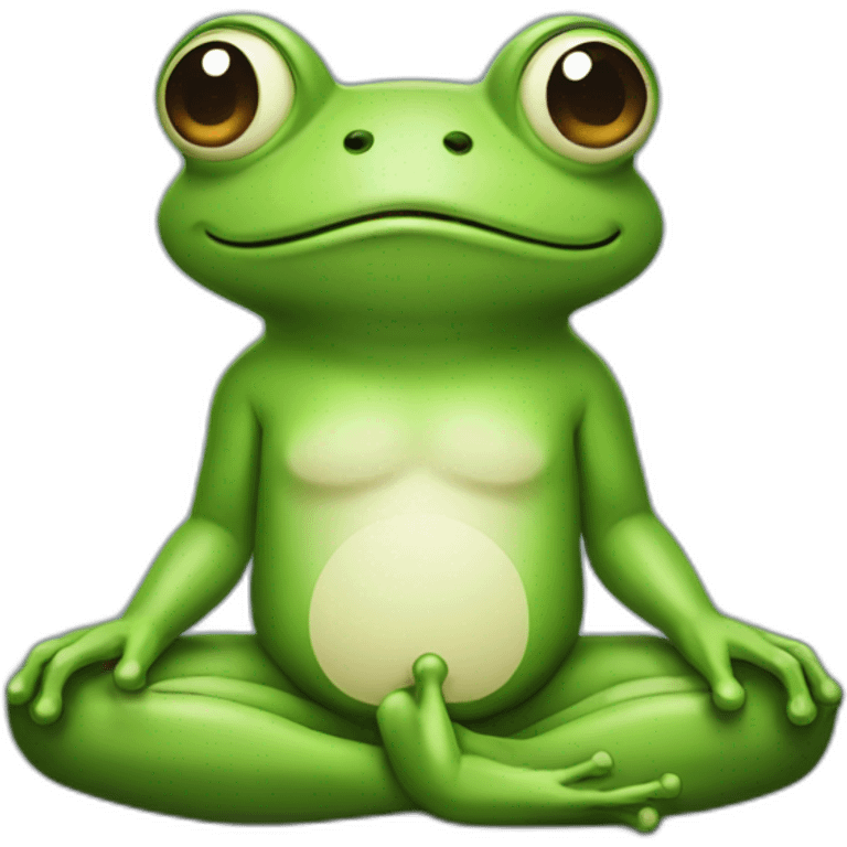 frog in a lotus position emoji