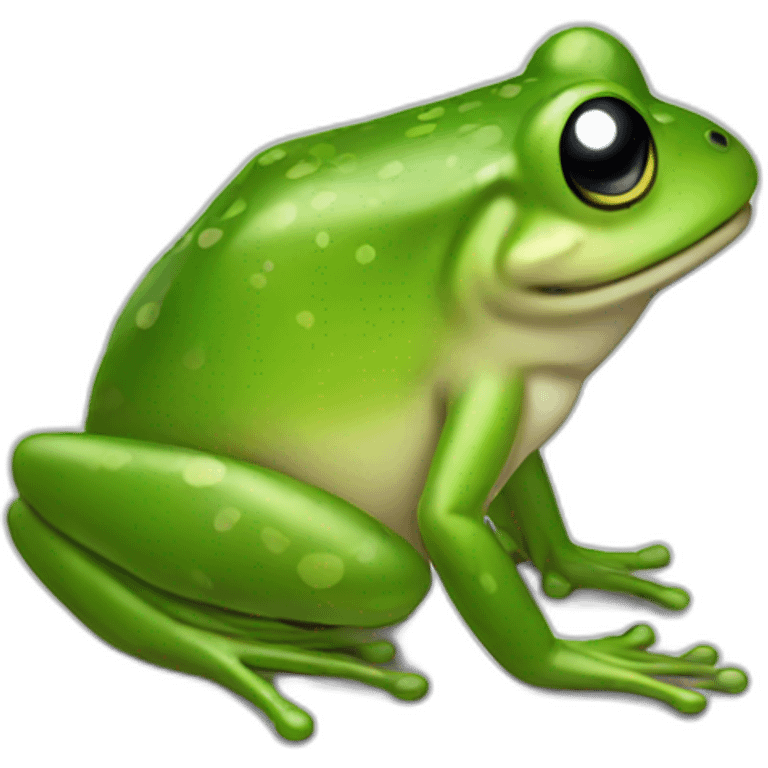 Pooping frog emoji