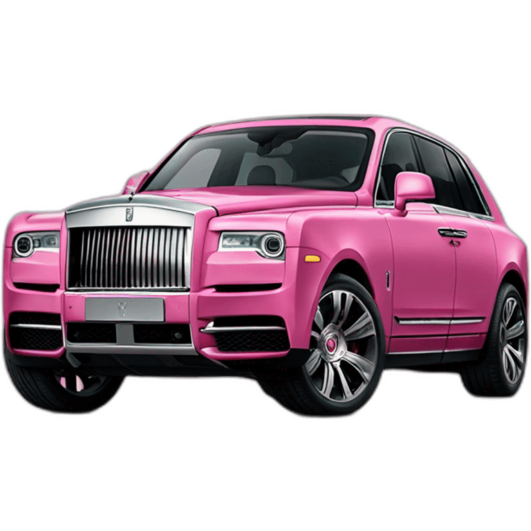 pink rolls royce cullinan look in front emoji