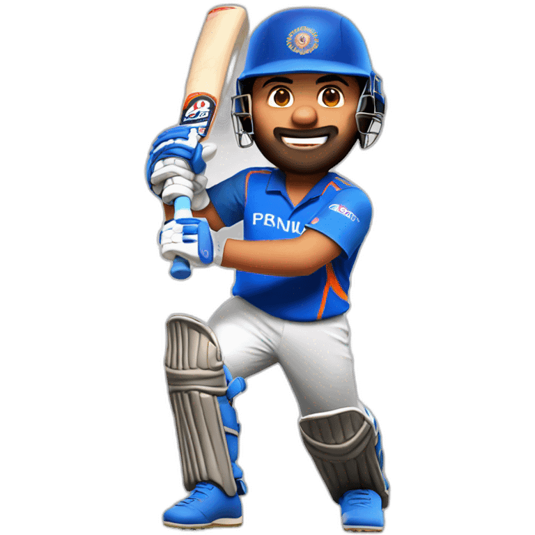 Rohit Sharma with bat emoji