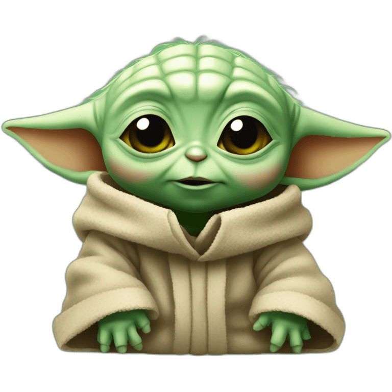 baby yoda blushing emoji