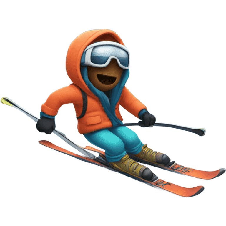 Among us with skis emoji