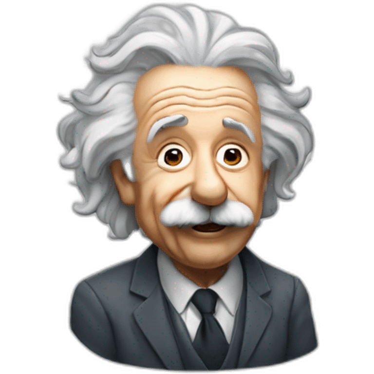 Albert Einstein qui tire sa langue emoji