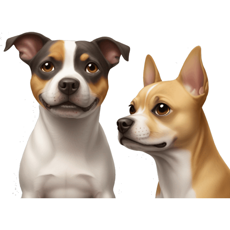 staffy and chihuahua emoji