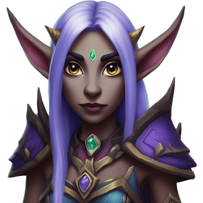 Night Elf Pokémon in Warcraft style, oil paint, mysterious eyes, intricate lips, masterpiece portrait, beautiful, desirable, logical emoji