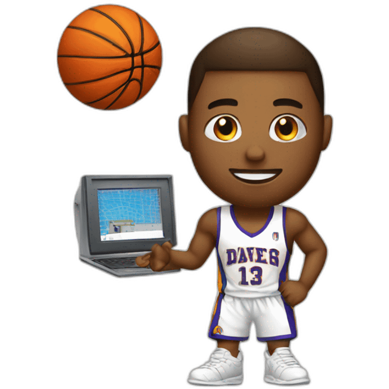 basketball-player-with-computer emoji