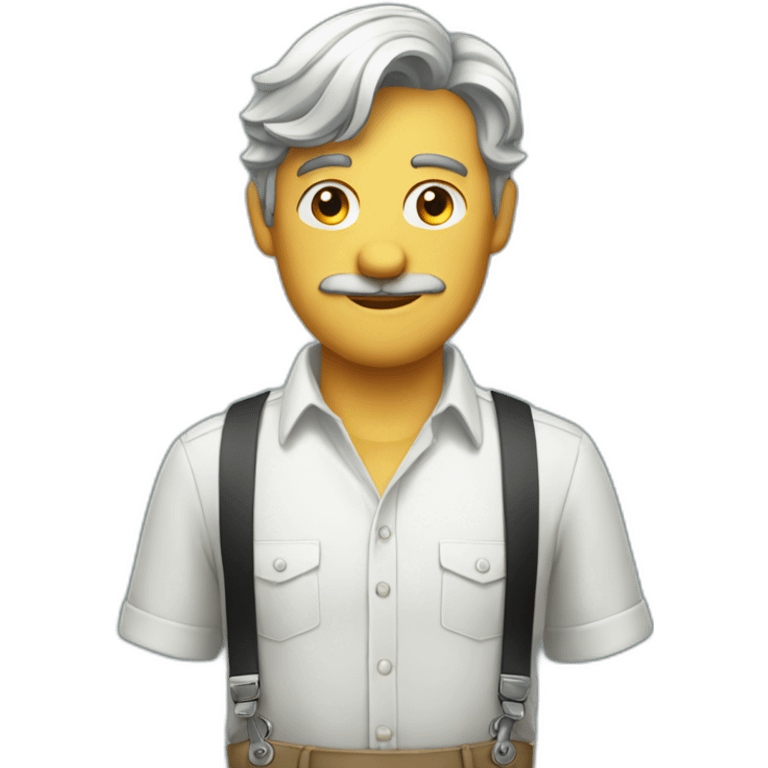 Man wearing suspenders emoji