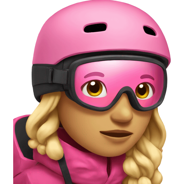 pink snowboarding emoji