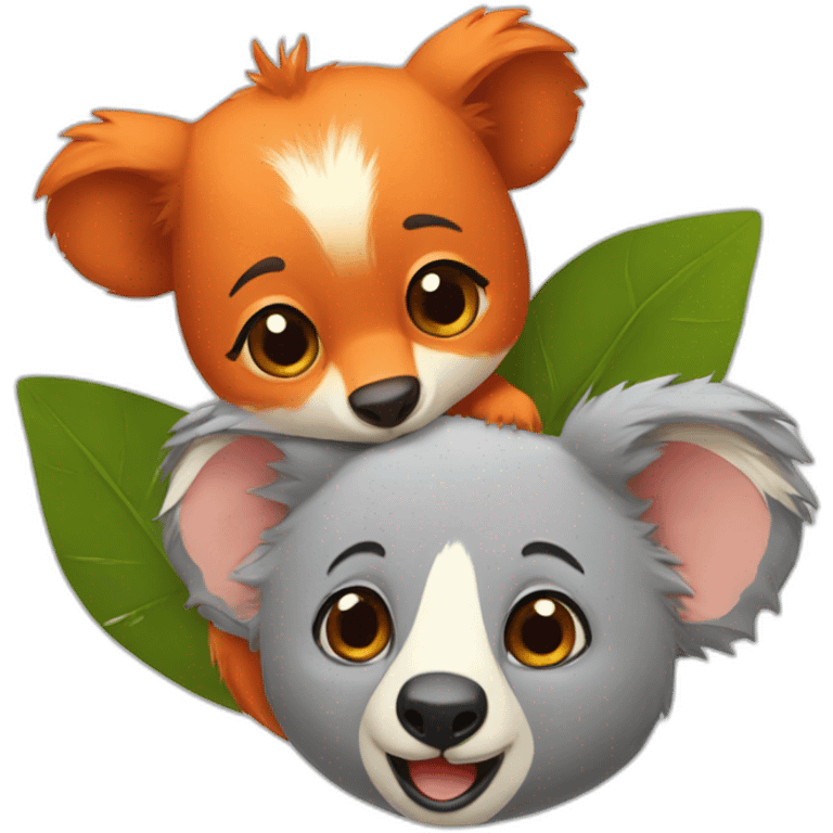 koala-and-fox-together emoji